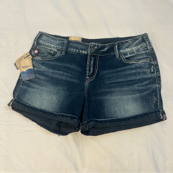 Silver Jeans Blue Elyse Jean Shorts - Picture 1 of 6
